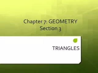 Chapter 7 : GEOMETRY Section 3
