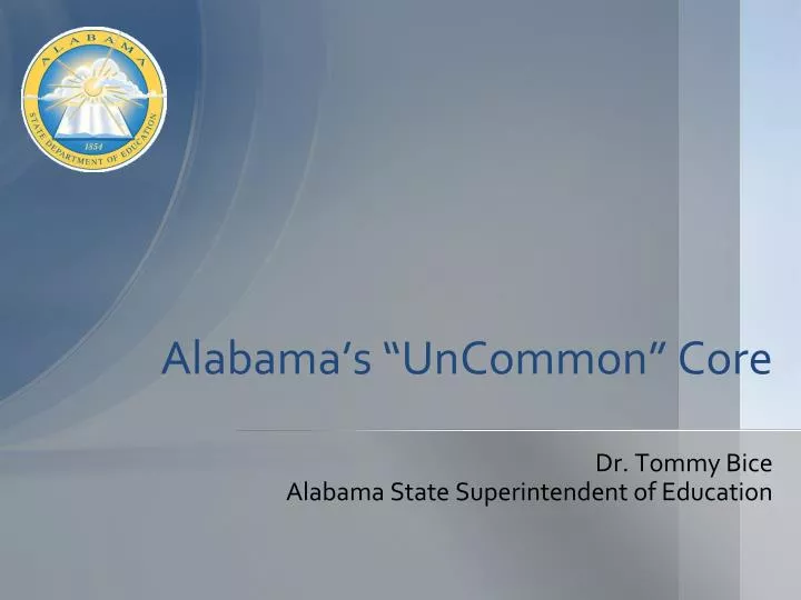 alabama s uncommon core