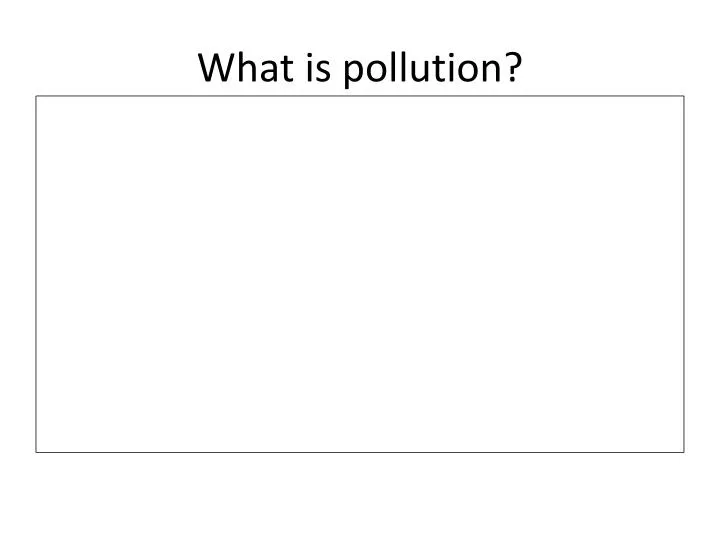 what is pollution