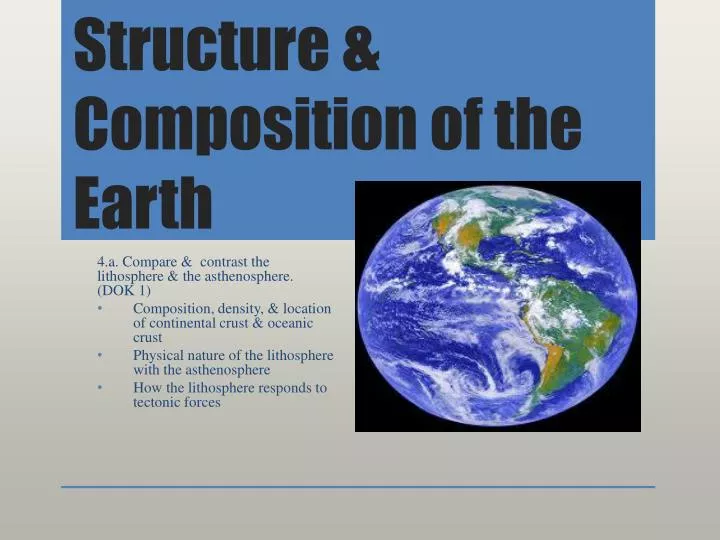 structure composition of the earth
