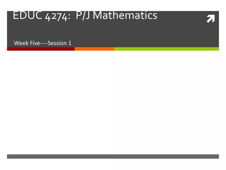 educ 4274 p j mathematics