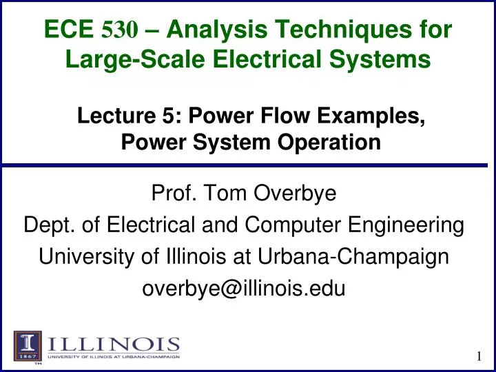 ece 530 analysis techniques for large scale electrical systems