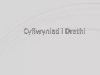 Cyflwyniad i Drethi