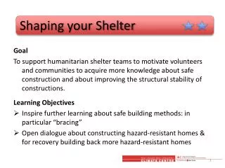 Shaping your Shelter