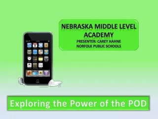 Nebraska Middle Level Academy Presenter: Carey Hahne Norfolk Public Schools