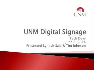 UNM Digital Signage