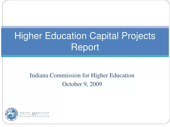 higher education capital projects report