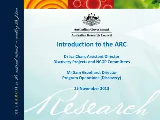 The Australian Research Council