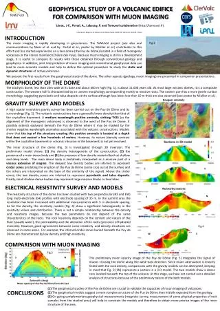 GEOPHYSICAL STUDY OF A VOLCANIC EDIFICE FOR COMPARISON WITH MUON IMAGING