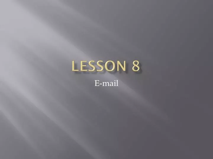 lesson 8