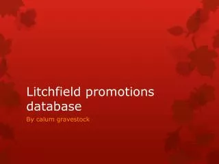 Litchfield promotions database