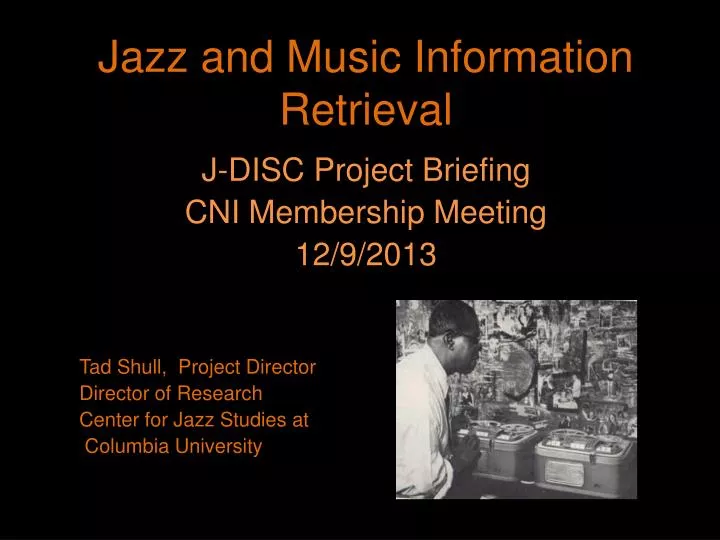 jazz and music information retrieval