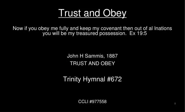 trust and obey
