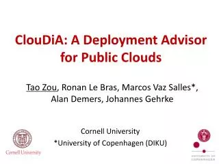 ClouDiA : A Deployment Advisor for Public Clouds
