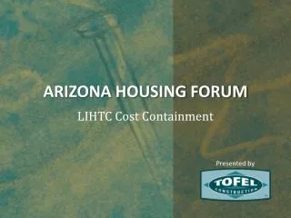 ARIZONA HOUSING FORUM