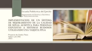 proyecto de grado tesis autor luis o a 2013