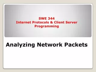 Analyzing Network Packets