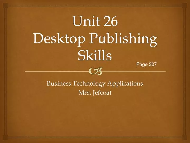 unit 26 desktop publishing skills