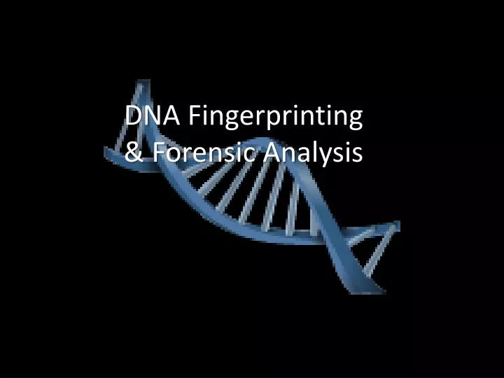 dna fingerprinting forensic analysis