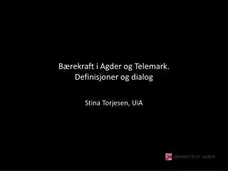 b rekraft i agder og telemark definisjoner og dialog