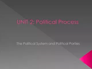 UNIT 2: Political Process