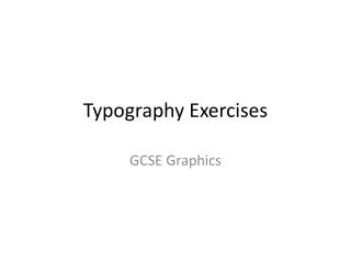 Typography Exercises