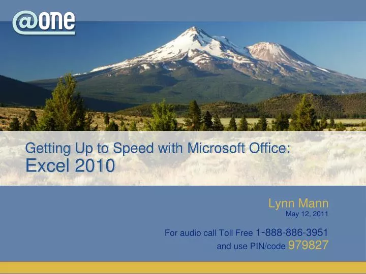 getting up to speed with microsoft office excel 2010