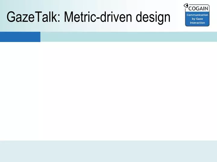 gazetalk metric driven design