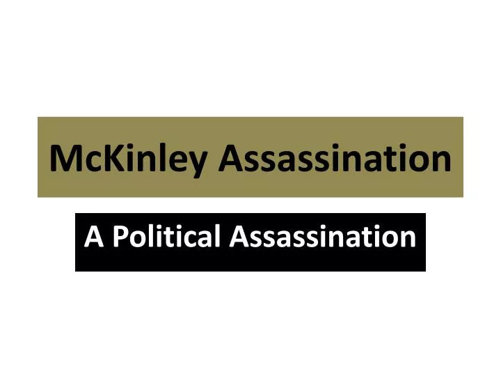 mckinley assassination
