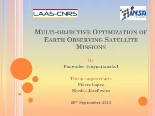 Multi-objective Optimization of Earth Observing Satellite Missions
