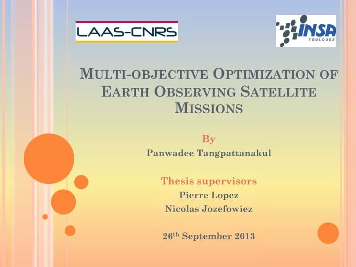 multi objective optimization of earth observing satellite missions