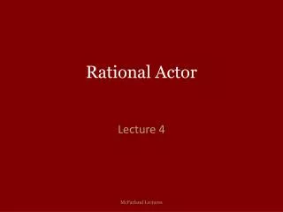 Rational Actor