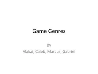 Game Genres