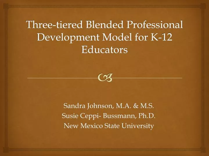 three tiered blended professional development model for k 12 educators