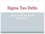 Sigma Tau Delta - slide 1