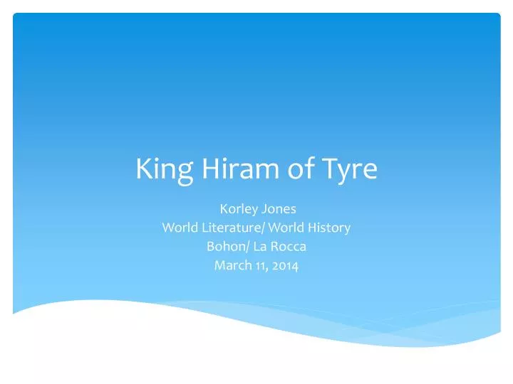 king hiram of tyre