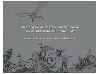 Twitching for values in the human domain: how do Australians value native birds?