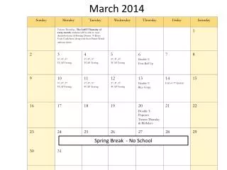 march 2014