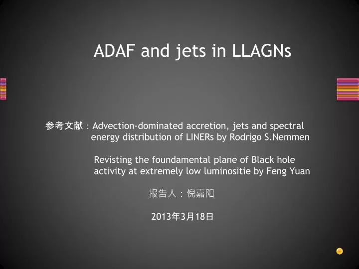 adaf and jets in llagns