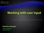 Working with user input - slide 1