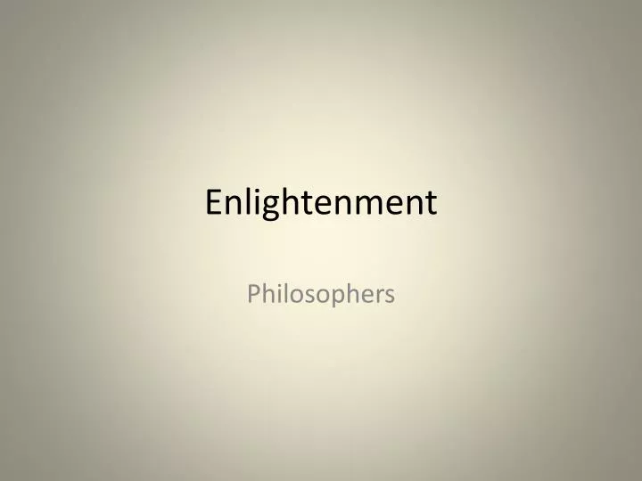enlightenment