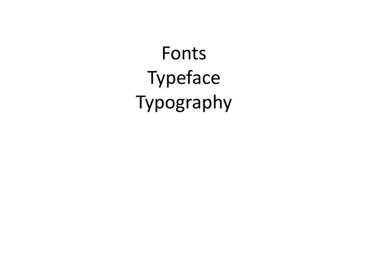 fonts typeface typography