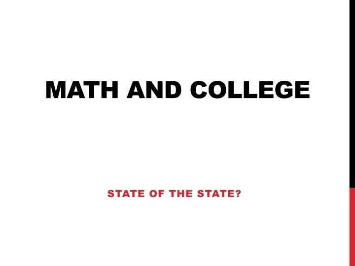 math and college
