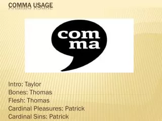 Comma Usage