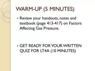 WARM-UP (5 MINUTES)