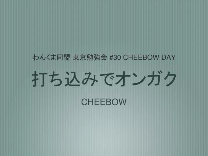 30 cheebow day