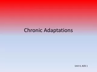 Chronic Adaptations