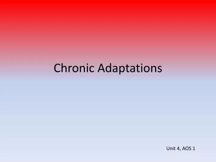 chronic adaptations