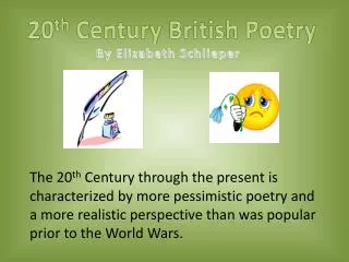 20 th Century British Poetry