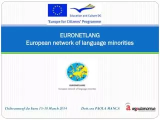 EURONETLANG European network of language minorities